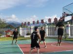 2023年8月1日，三元法院篮球队与驻地武警中队官兵举行篮球友谊赛